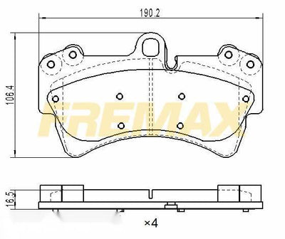 Fremax FBP-1358 Front Brake Pad (Corbon Formula) VW-Touareg-Q7-Cayenne 2004 > — Brake Pads