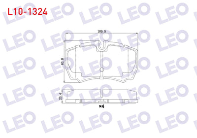 LEO L10-1324 Brake Pad Rear Ford Transit (V347) 2.4 TDCi 2006-2014 / 3.2 TDCi 2006-2014 / Iveco Daily III 2.8i 1 — Brake Pads