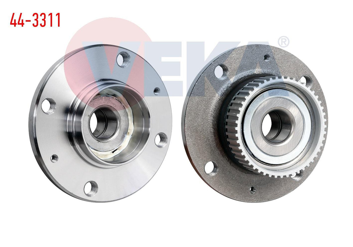 Veka 44-3311 Wheel Hub Left-Right Rear with Bearing Peugeot 206 (2A-C) 1.4i 4 Lug ABS li 48 Outer with Disc — Hub Assemblies