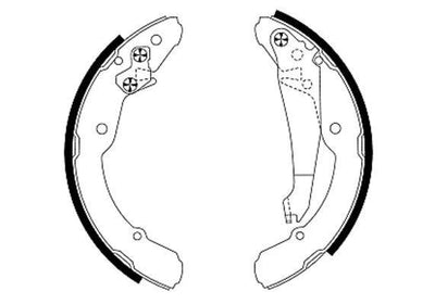Hella Pagid 8DB 355 001-691 Brake Shoe VW Caddy II Octavia Roomster — Brake Cables & Hardware