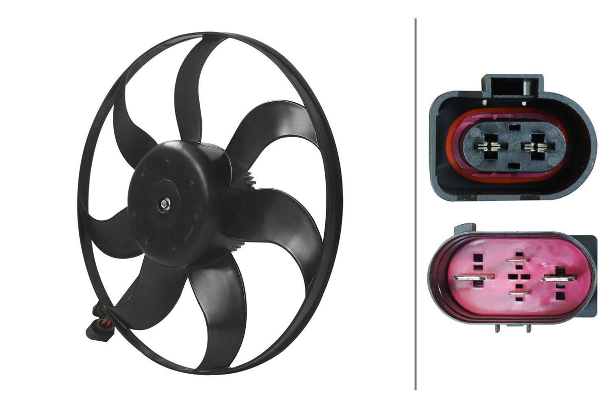 Hella 8EW366420-131 Fan Motor (Large Olan 300W 363mm) Caddy 04 > 11 Eos 06 > 11 Golf V VI 04 > 13 — Motors, Pumps & Antennas