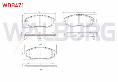 WALBURG WDB471 Brake Pad Front Chevrolet Epica (V250) 2.0 D 2007-2011 — Brake Pads