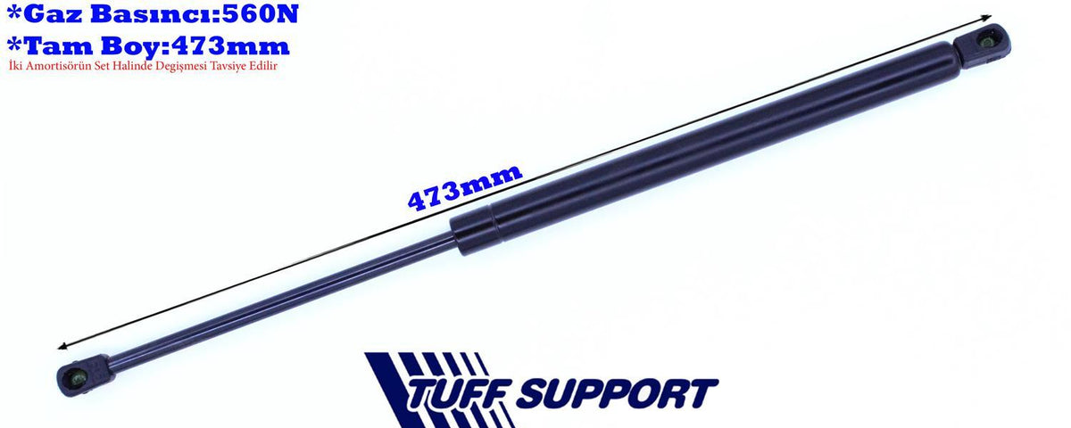 TUFFSUPPORT 612897 Trunk Gas Strut 04-05 Astra.H Gas Charged — Support Rods & Struts