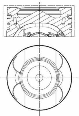 MAHLE Piston and Piston Ring 0.50mm - Compatible with Mercedes-Benz Models — Pistons & Rotating