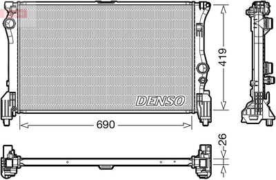 Denso DRM17112 Water Radiator Brazing Mercedes Vito 447 114 / 116 / 119 CDI — Radiators & Fans