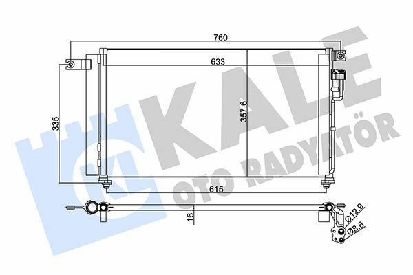 Kale Climate Radiator 345235 - Kia Rio 1.4 1.6 2005 Gasoline — Radiators & Fans