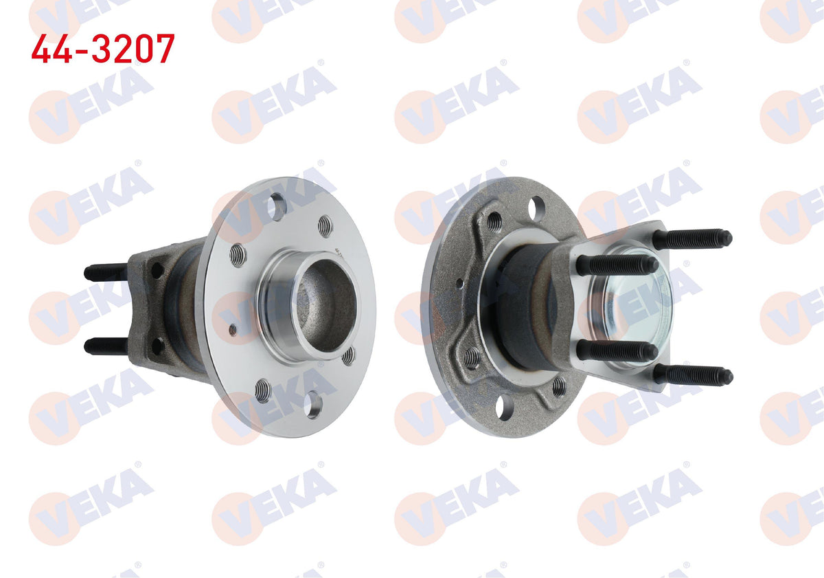 Veka 44-3207 Wheel Hub Left-Right Rear with Bearing Opel Vectra B 1.6i without ABS 4 Lug 1995-2003 — Hub Assemblies