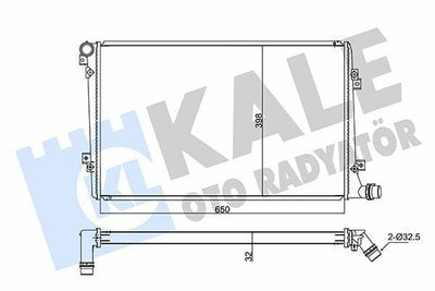 KALE Radiator 347505 For 04 Golf, Caddy, Passat — Radiators & Fans