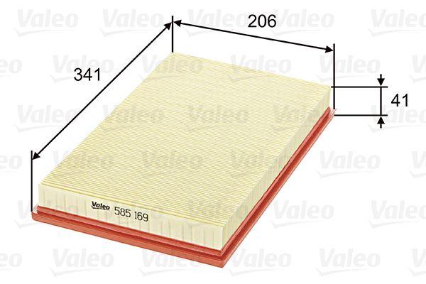 Valeo 585169 Air Filter Opel Vectra B 1.6 I 16V — Air & Cabin Filters