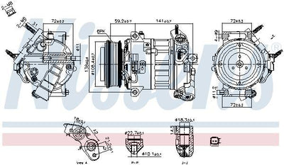 Nissens 890796 Ford Transit V363 2.0 Ecoblue 2014-18+ A/C Compressor Rear Wheel Drive