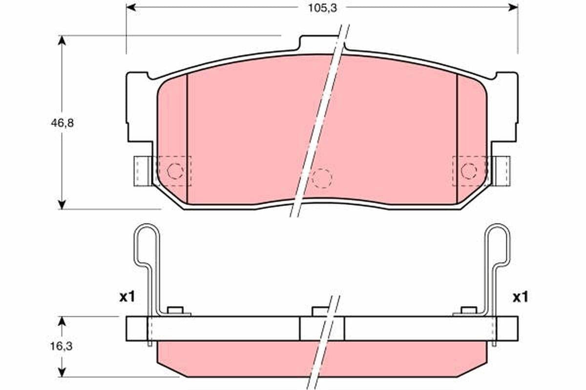TRW GDB3181 Brake Pad Rear Nissan Almera 00-/ Maxima 96-00 — Brake Pads