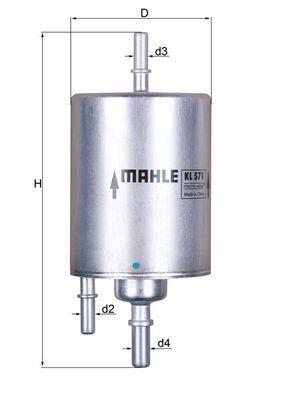 Mahle KL571 Fuel Filter Audi A4 A6 A8 2.0 FSI 3.0 TFSI 3.2 FSI — Fuel Delivery