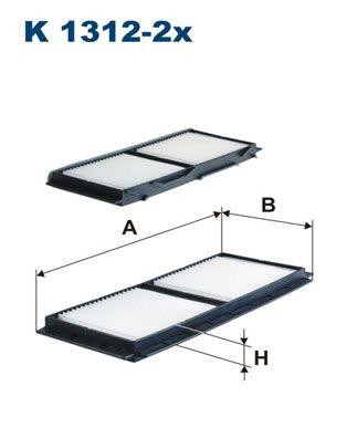Filtron K1312-2X Cabin Air Filter Mazda 3 BL 1.6 1.6 Cd 09-13