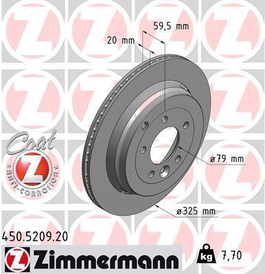 Zimmermann 450.5209.20 Brake Disc Standart — Brake Rotors & Drums