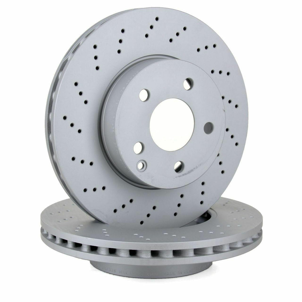 Zimmermann Front Brake Disc Set for Mercedes W204 C220 CDI - Delikli Type — Brake Rotors & Drums