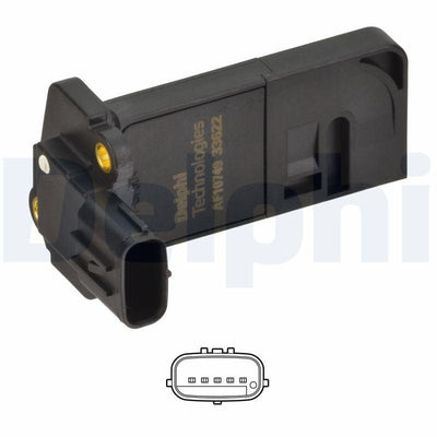 Delphi AF10749-12B1 Air Flow Sensor Precision Measurement 12V — Engine Management Sensors
