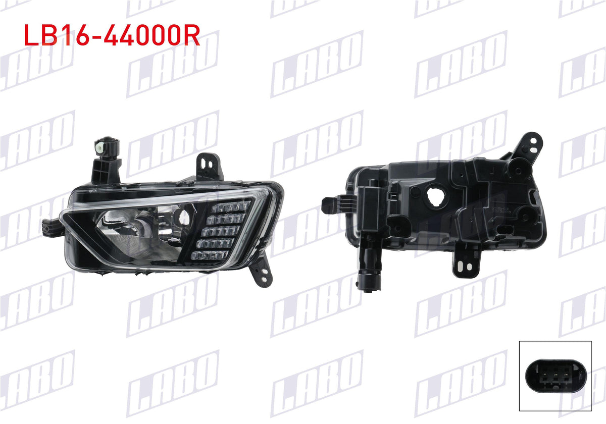 LABO LB16-44000R Daytime Headlight Fog Farlı Right LED Volkswagen Polo VI (Aw1, Bz1, Ae1) 2018-2021 — Headlights