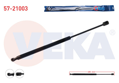 Veka 57-21003 Trunk Gas Strut 483mm / 370N Hyundai Getz (Tb) 2002-2008 — Support Rods & Struts