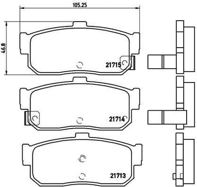Brembo P56029 Brake Pad Rear Nissan Almera 00-/ Maxima 96-00 — Brake Pads