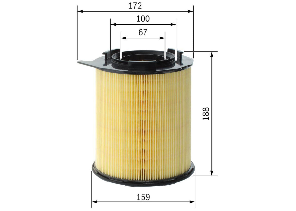 Bosch F026400810 Air Filter X117 Amg 15 > 19 W176 Amg 13 > 18 C117 Amg 13 > 19 X156 Amg 14 > — Air & Cabin Filters
