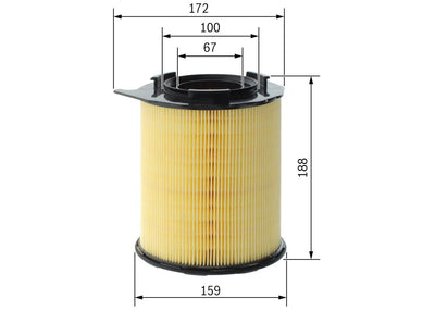 Bosch F026400810 Air Filter X117 Amg 15 > 19 W176 Amg 13 > 18 C117 Amg 13 > 19 X156 Amg 14 > — Air & Cabin Filters