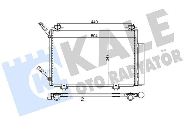 KALE 390200 Air Conditioning Radiator (Condenser) for <06 Yaris-Verso — Radiators & Fans