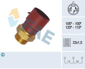 FAE 38040 Fan Switch A/C Opel Astra F/Vectra A/Omega B 3Fişli