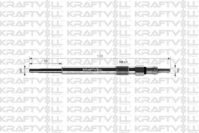 Kraftvoll 05030001 *12 Glow Plug 11V Doblo-Albea 1,3 Mulıjet-Corsa C-D-Combo-Astra 1.3 CDTi — Coils & Plugs