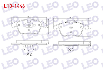 LEO L10-1446 Brake Pad Front Land Rover Range Rover Evoque (Lv) 2.0 Si4 2011 — Brake Pads