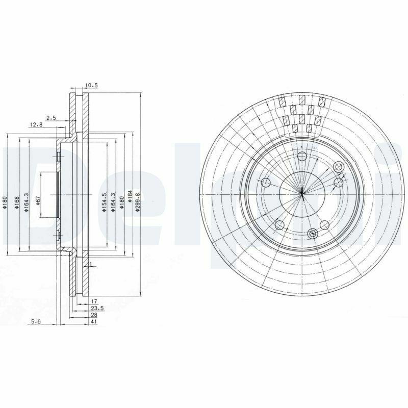 Delphi Front Brake Discs - Mercedes Models W203 W209 — Brake Rotors & Drums