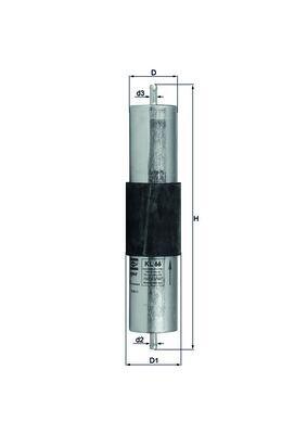 Mahle KL66 Fuel Filter BMW E34-E36-E38-E39-E46 E31 91-05 — Fuel Delivery