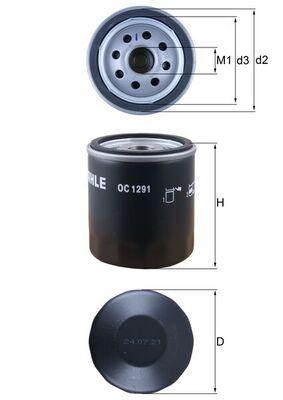 Mahle OC1291 VW Polo/Audi A1/Seat Ibiza IV/Skoda Fabia III 1.4 TDI CUSB Oil Filter — Oil Filters