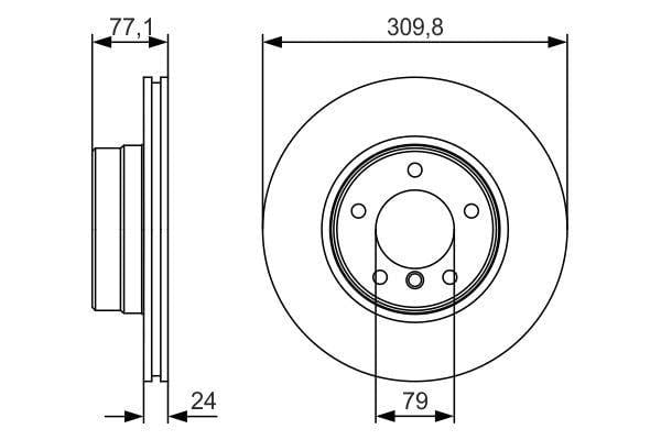 BOSCH Disc Front Brake Discs Set — Brake Rotors & Drums