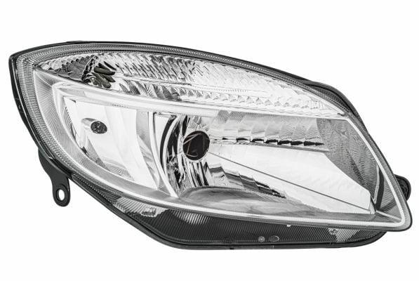 HELLA Complete Right Headlight for Fabia 2007-2010 & Roomster 2006-2010 - Halogen Design — Headlights