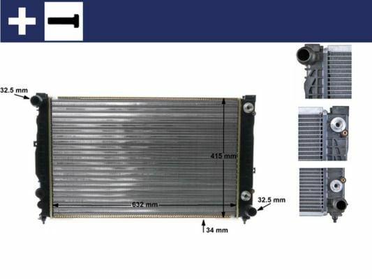 MAHLE Motor Radiator for Passat A4 A6 2.4/2.6/2.8 — Radiators & Fans