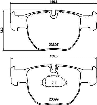 Hella Pagid 8DB355009-301 Front Brake Pad Land Rover Range Rover III 3.0 Td6 2002-2012 — Brake Pads
