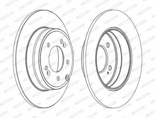 Ferodo DDF1787C Rear Brake Disc Compatible with Hyundai Sonata — Brake Rotors & Drums
