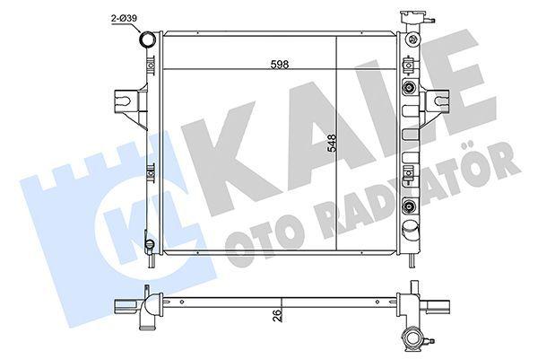 KALE Radiator for 99-06 Grand Cherokee II - Aluminum & Plastic, Fits Automatic Transmissions — Radiators & Fans