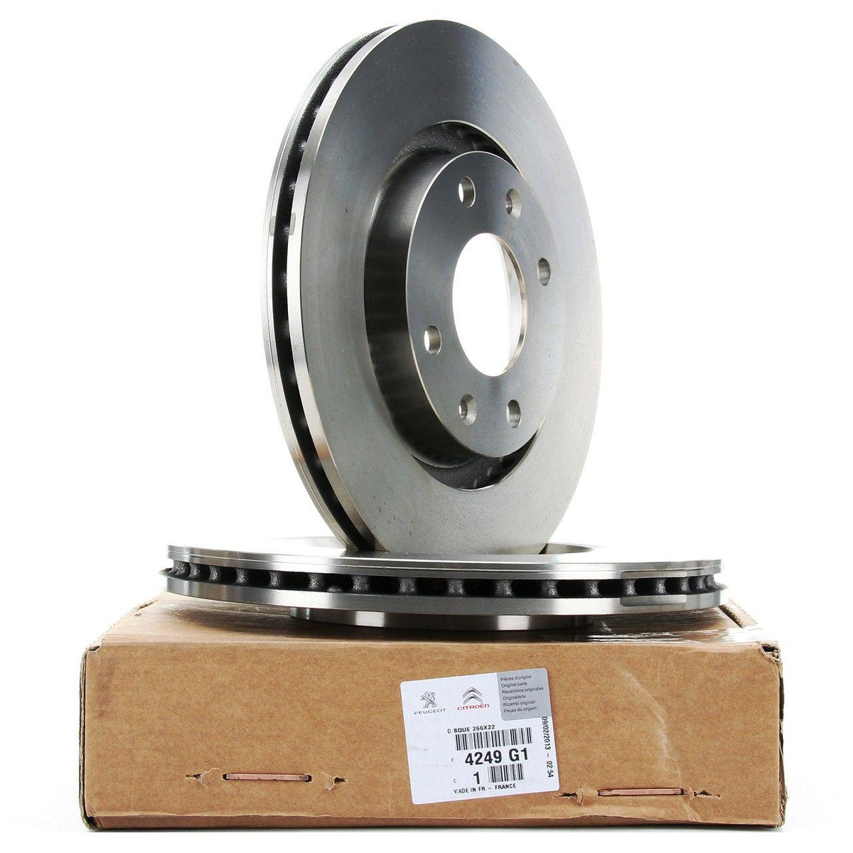 Peugeot Front Brake Disc Set - Original for 206 (1998-2011) — Brake Rotors & Drums