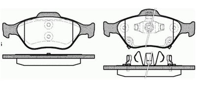 MGA 55288 Brake Pad Brake Front-(Toyota: Yaris 06 > 11 1.5 Hybrid 12 >) Fransa Mounting — Brake Pads