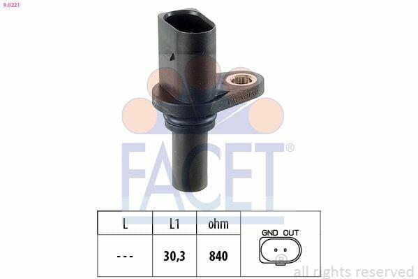 FACET Speed Sensor 9.0221 - For Toledo, Leon and 5 more models — Vehicle Sensors & Switches