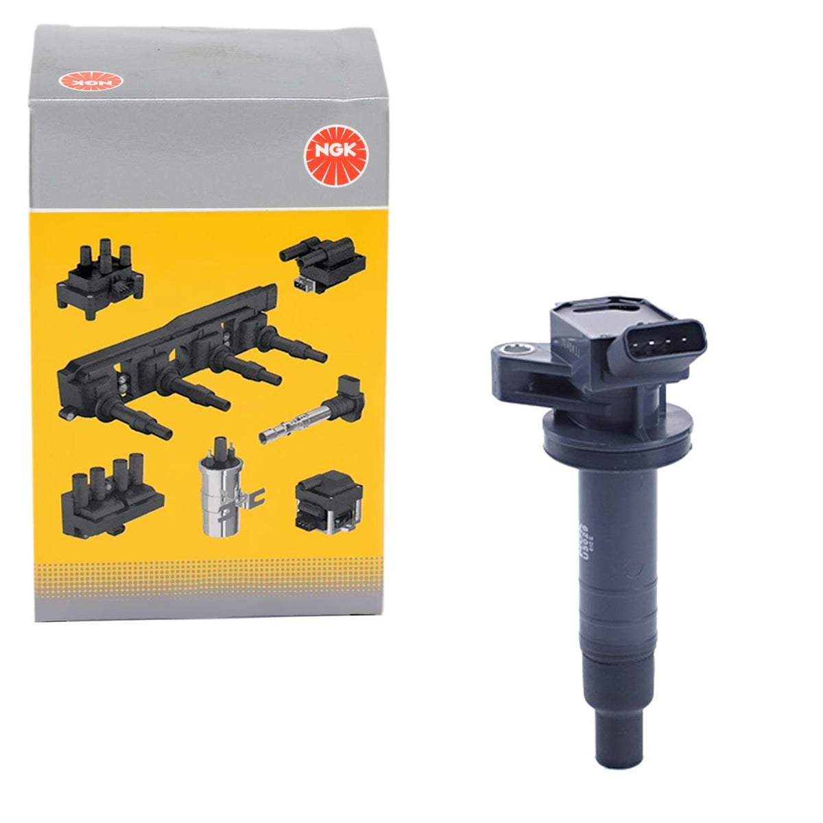 NGK 48107 Ignition Coil Corolla 1.6 2000-2006 / Yaris 1.0 2006-2013 / Avensis 2003-2008 (4 with Connector) — Coils & Plugs