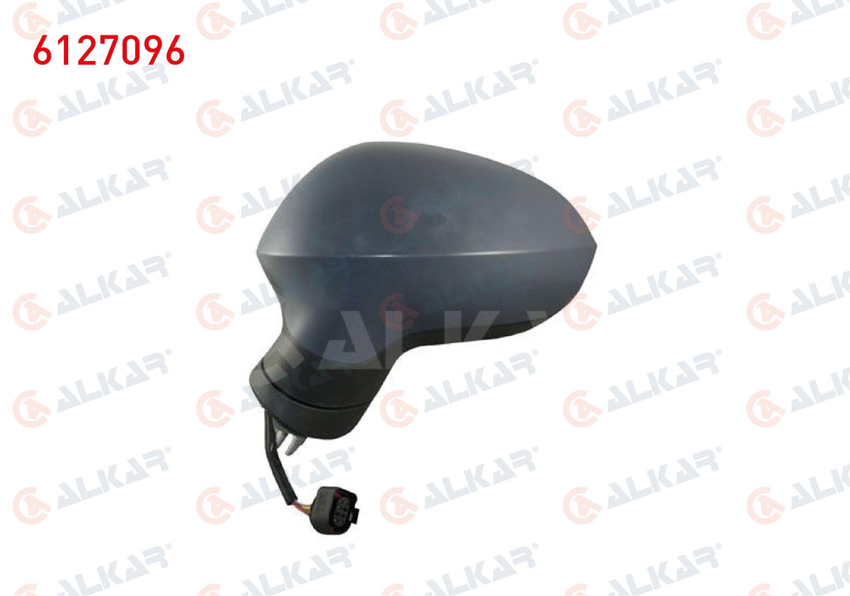 Alkar 6127096 Outer Rear View Mirror Left Electric 3 Pin Seat Leon (1P1) 2009