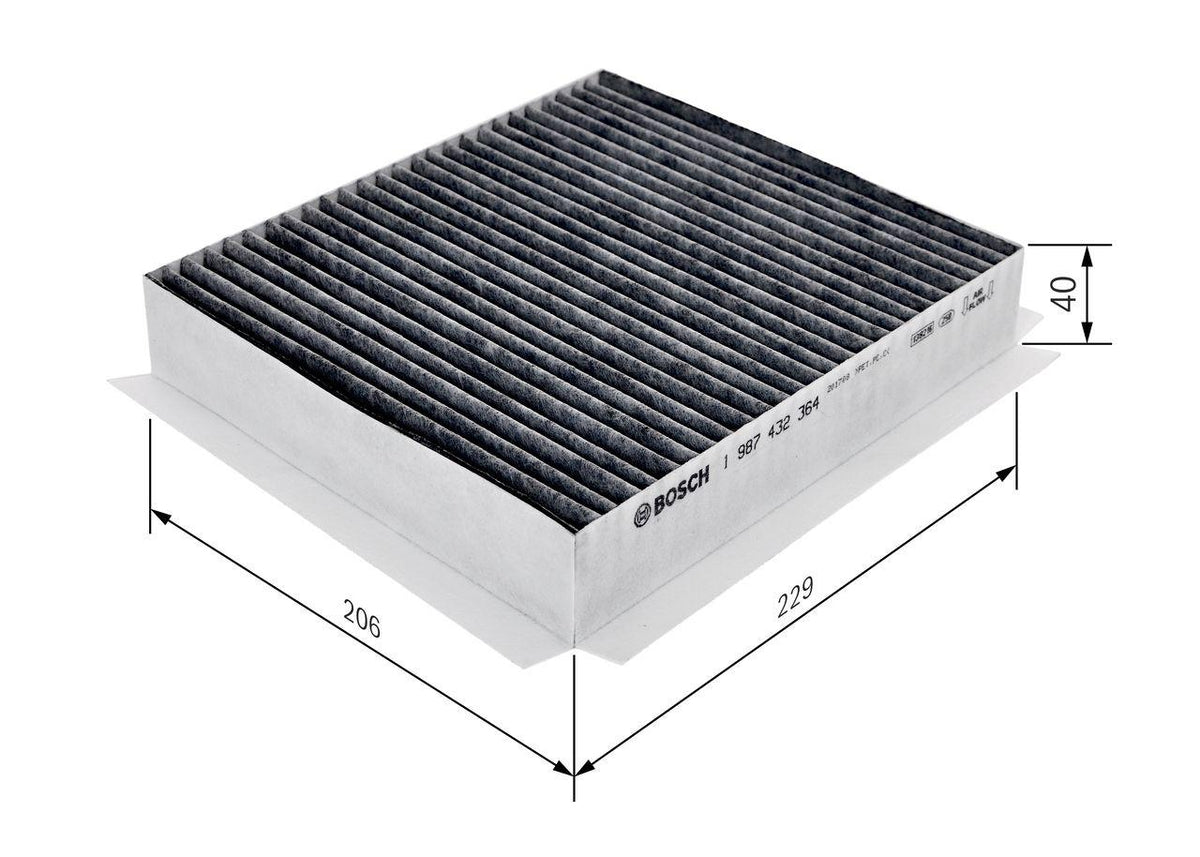 Bosch 1987432364 Cabin Air Filter Active with Carbon Mercedes W163 ML 98-05 — Air & Cabin Filters