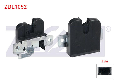 Zegen ZDL1052 Trunk Lock 3 Pin Volkswagen Polo 2001-2012 / Leon 1999-2006 — Handles, Locks & Latches