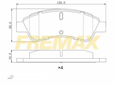 Fremax FBP-1212 Front Brake Pad Carbon Peugeot 301 Partner Berlingo C4 307 207 208 Boxer III 2002= — Brake Pads