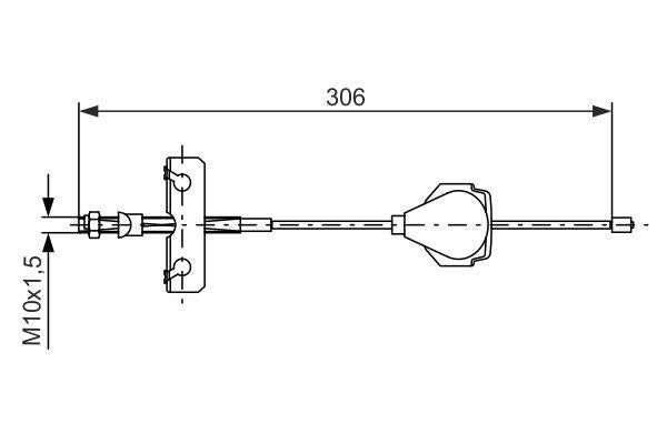 Bosch 1987477990 El Brake Cable Front Mondeo Bm 01 — Brake Cables & Hardware