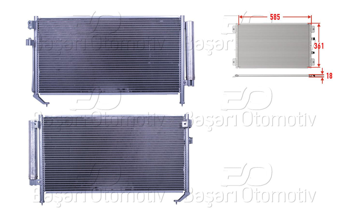 Wisco 3143354-00 A/C Condenser 585X361x18 Subaru Forester 2.0. 2.5 02 >