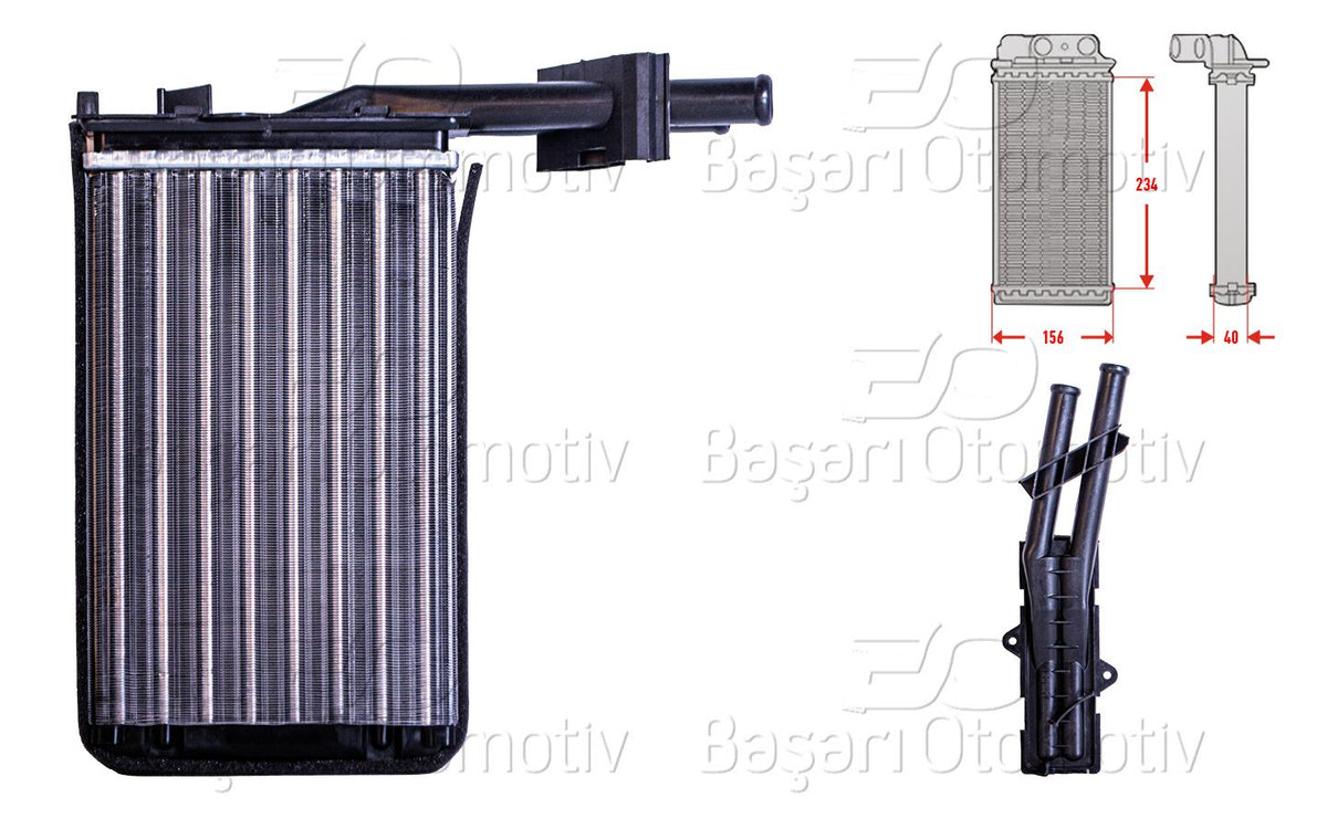 AUTOLUX 3143006-22 Heater Core Mechanical Mt-At 234X156x40 mm Renault21 1.7 1.9 D 2.1 1986 > — Heater & Blower