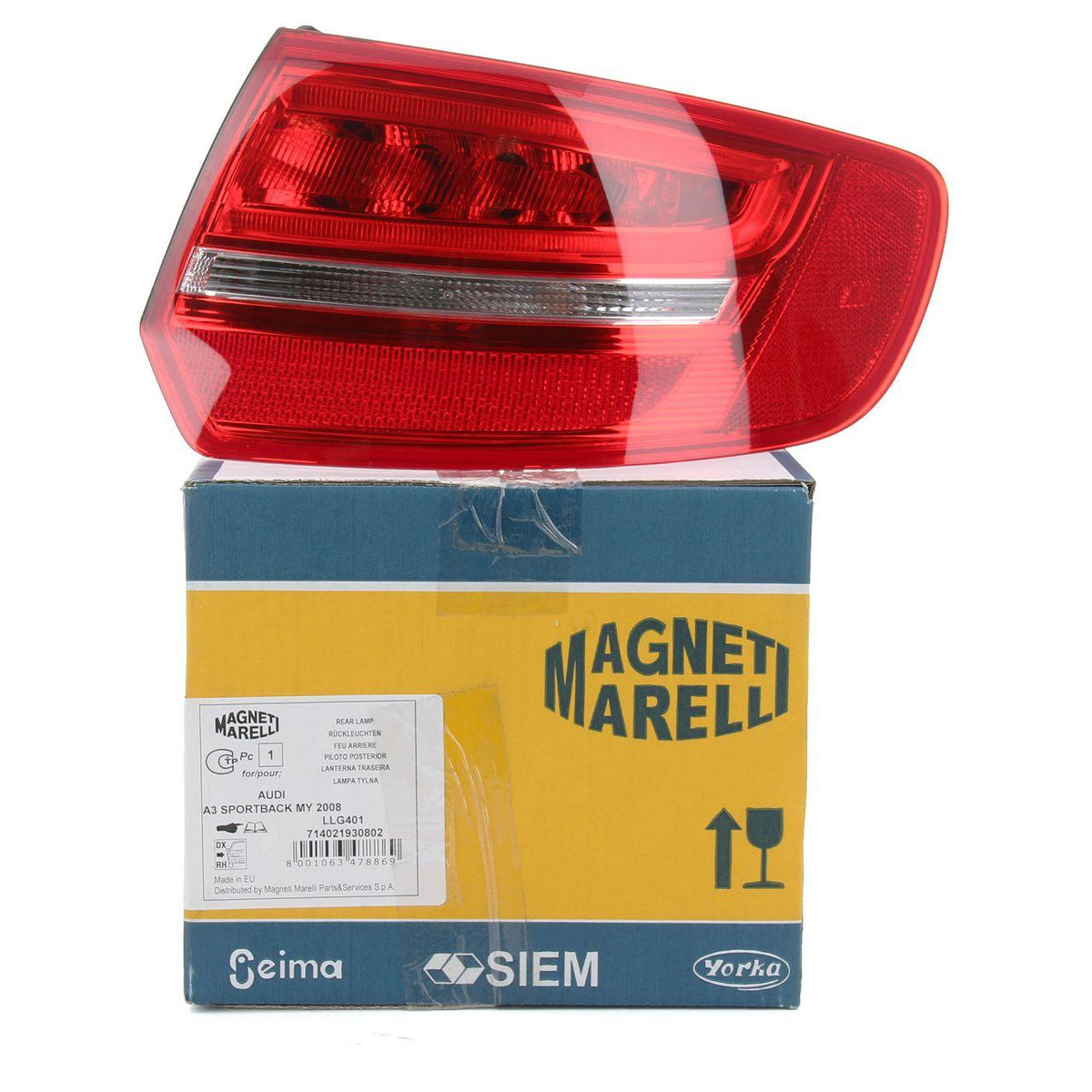 MAGNETI MARELLI Right Stop Lamp for Audi A3 2009-2013 — Tail, Signal & Reflectors